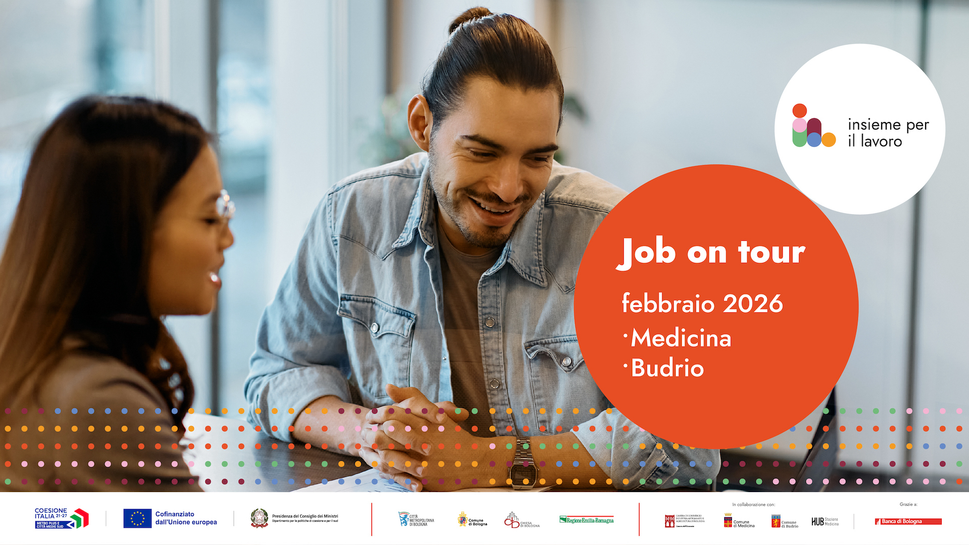 Insieme per il lavoro Job on tour MEDICINA BUDRIO banner NEWS 1920x1080