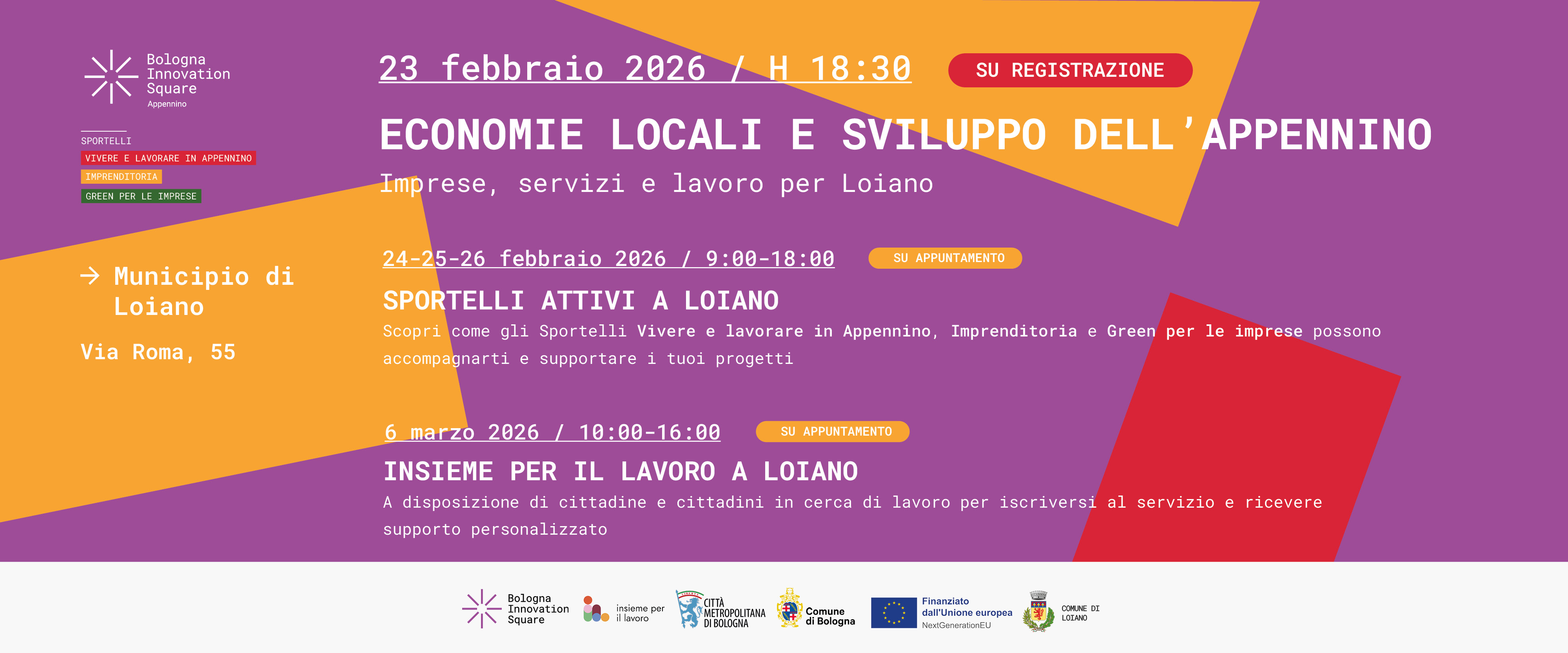 Banner news Insieme per il lavoro e BIS a Loiano 