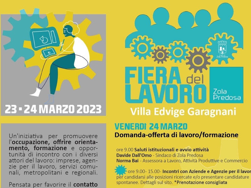 La Fiera del Lavoro di Zola Predosa si sdoppia: 23 e 24 marzo a Villa Garagnani